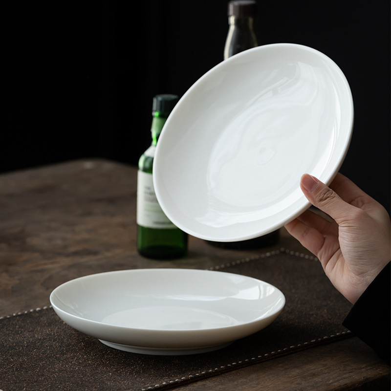 Food Snacks At Home - Assiette creuse classique en porcelaine blanche