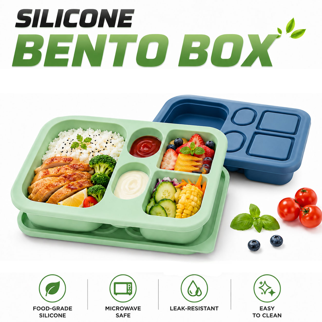 Food Snacks For 1 Year Old - Boîte à lunch portable en silicone