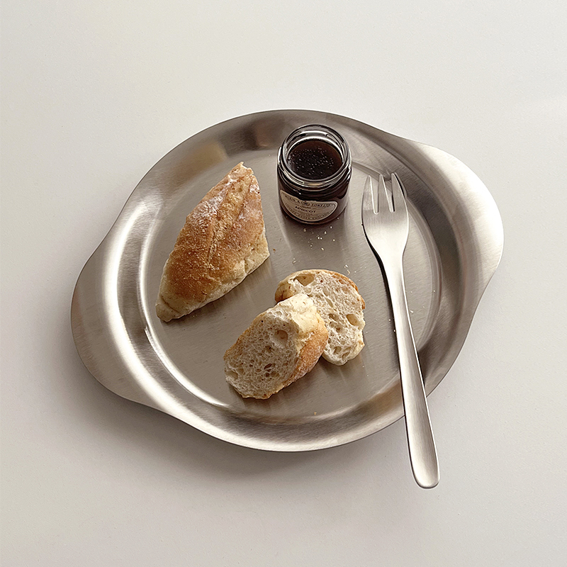 Food Snacks To Eat - Assiette binaurale en acier inoxydable 304,