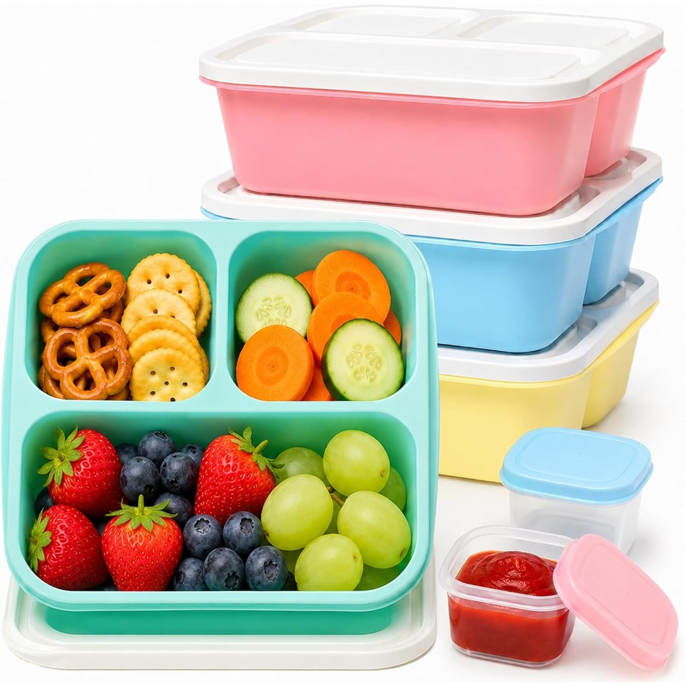 Food Snacks To Eat - Boîte à bento à 3 compartiments