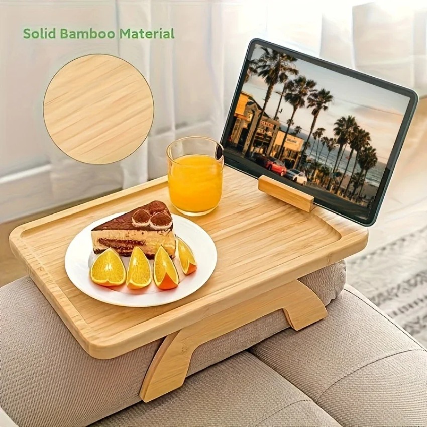 Food Snacks To Eat - Plateau pliable en bois pour canapé,