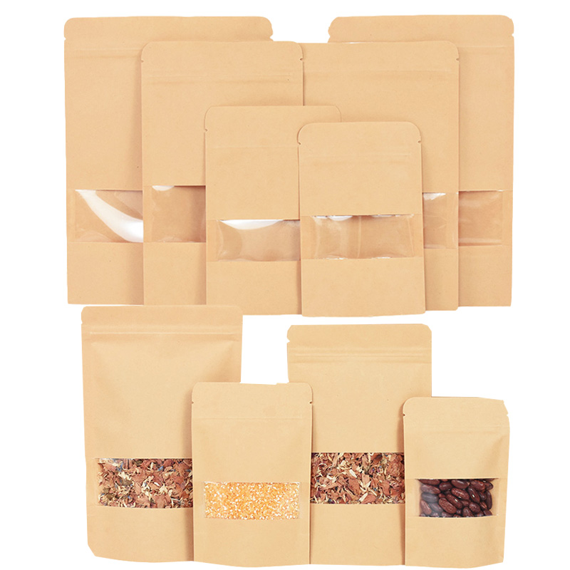 Food Day Snacks - Sacs en papier Kraft à fermeture