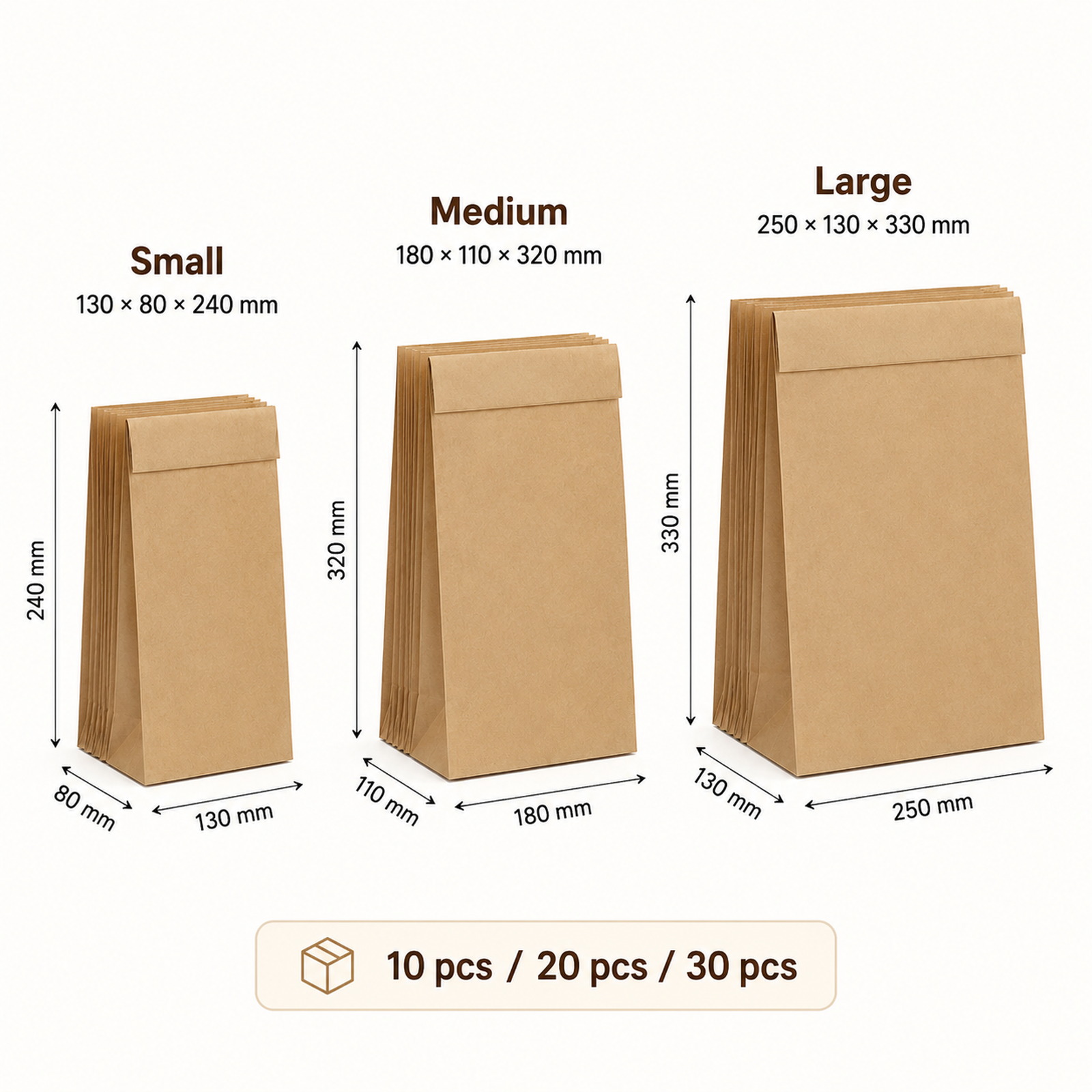 Sacs en papier kraft brun écol - Food Day Snacks avis et prix