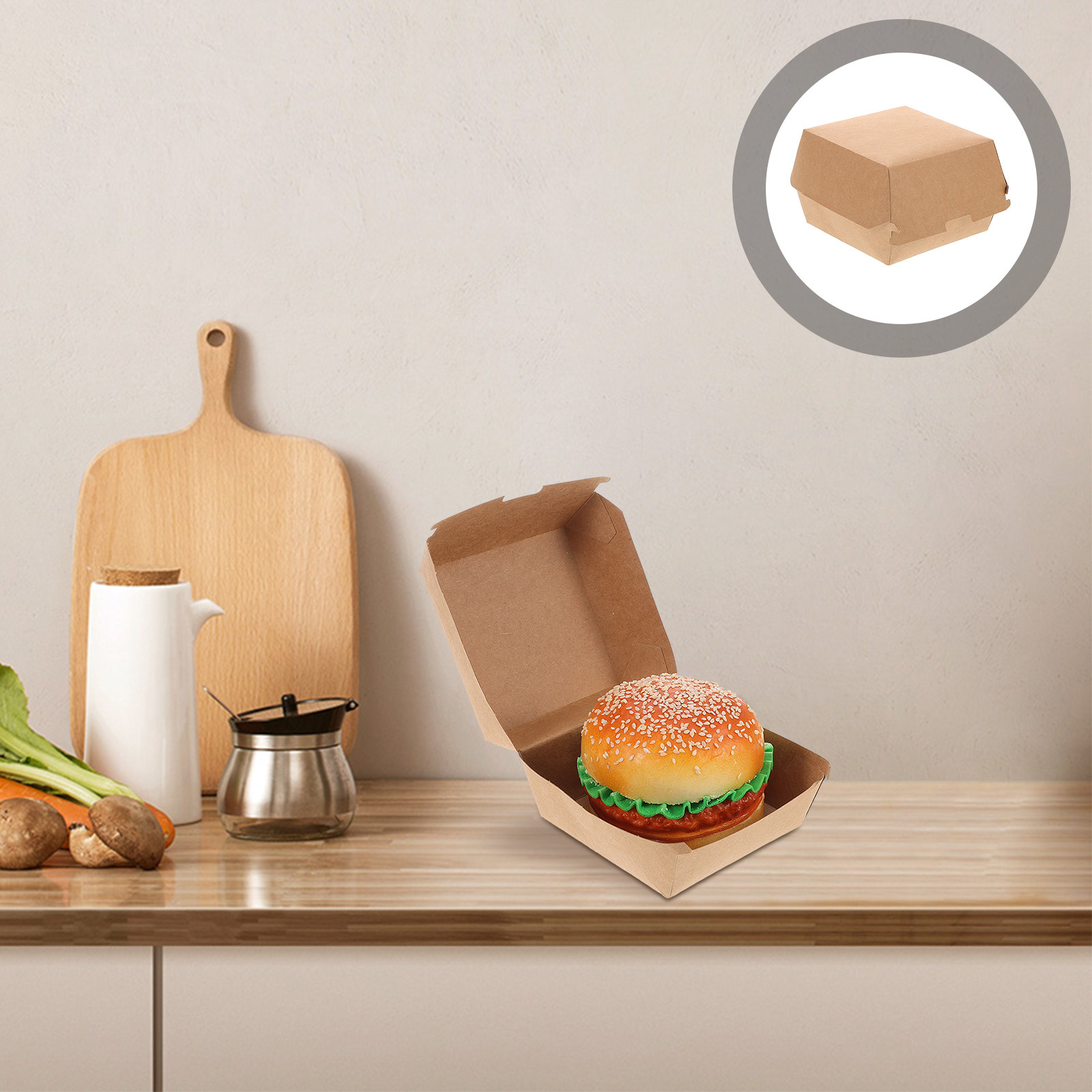 Boîtes à hamburgers en papier  - Food With Snacks avis et prix