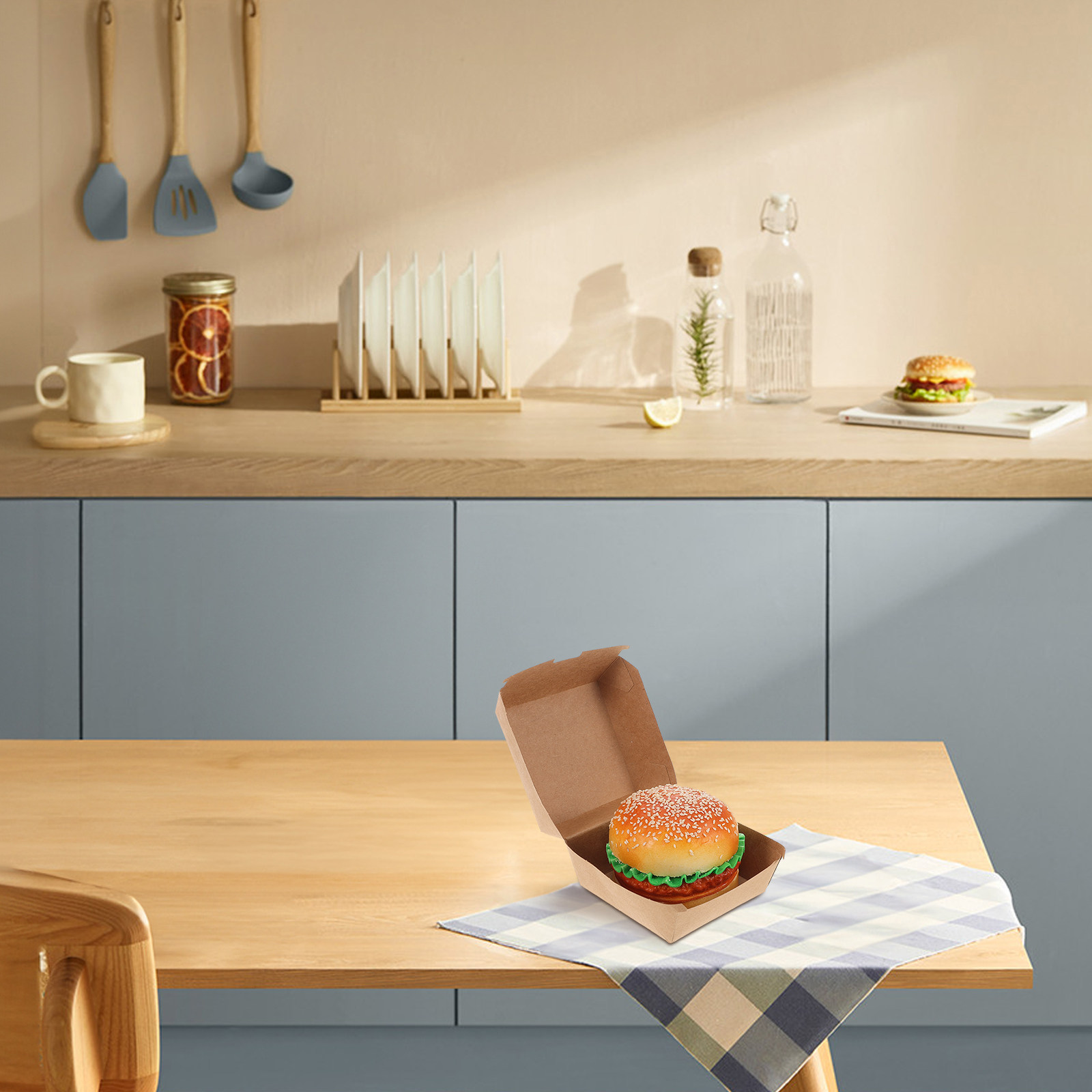 Boîtes à hamburgers en papier  - Food With Snacks avis et prix