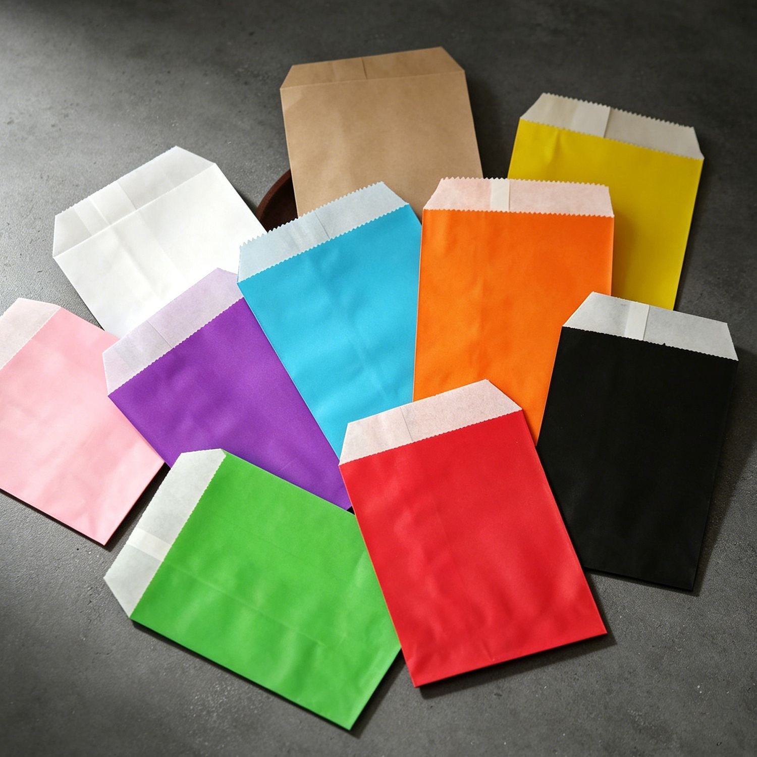 Sacs en papier Kraft colorés p - Food Day Snacks avis et prix